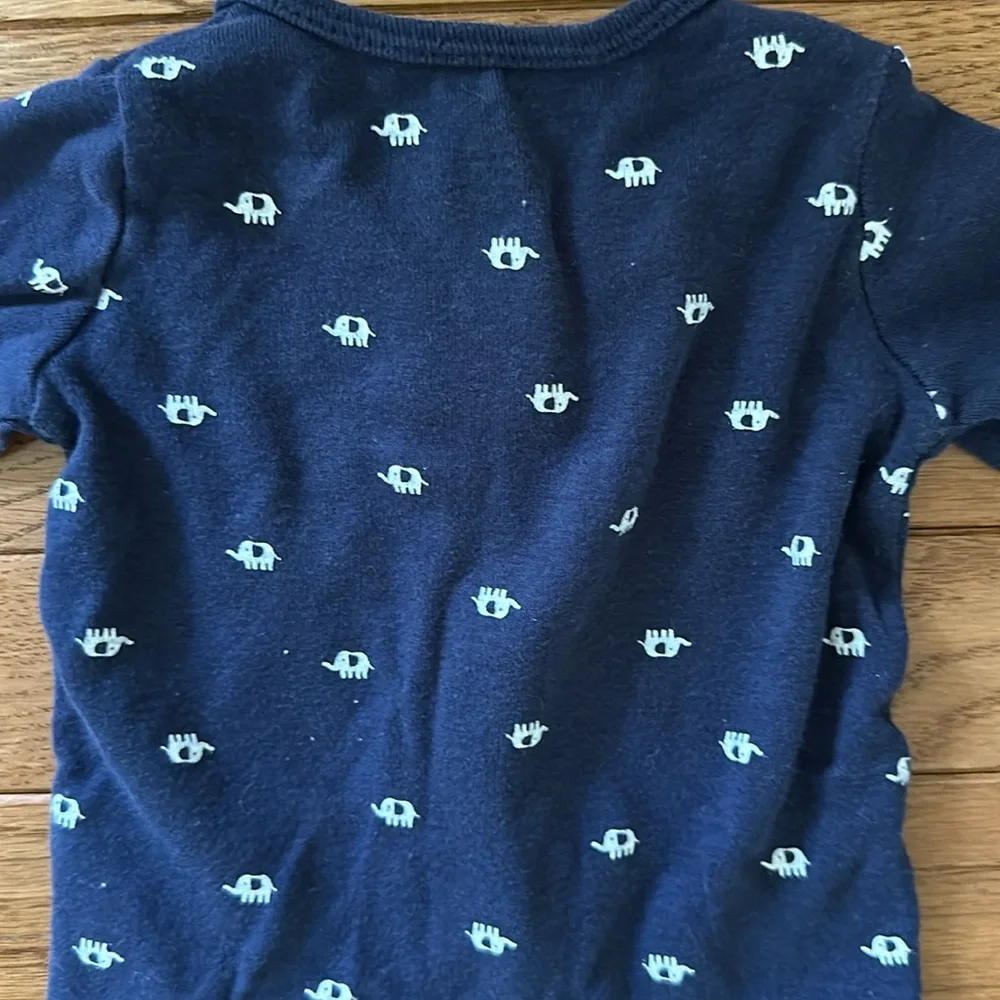 🐘 CARTER’S matching Set - Blue elephants top & pants 3 months boy girl baby